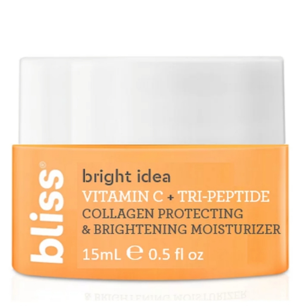 BLISS BRIGHT IDEA VITAMIN C+TRI-PEPTIDE COLLAGEN BRIGHTENING MOISTURIZER.